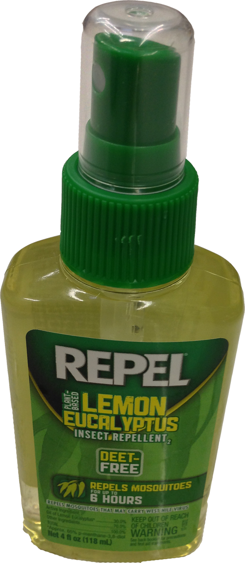 bottle of Repel spray with lemon eucalyptus