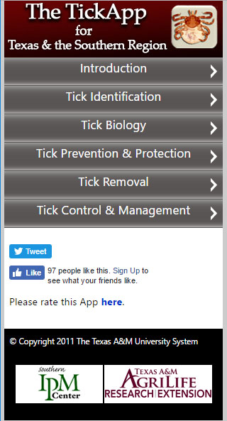 Tick app web site